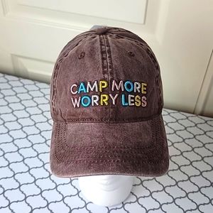 Camp More Worry Less Cotton Unisex Baseball Hat